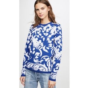 Victoria Beckham Relaxed Crew Neck Sweater, Blue